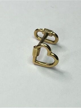 Marla Aaron 14 karat Yellow Gold Heart Lock Baby Lock piercing earring